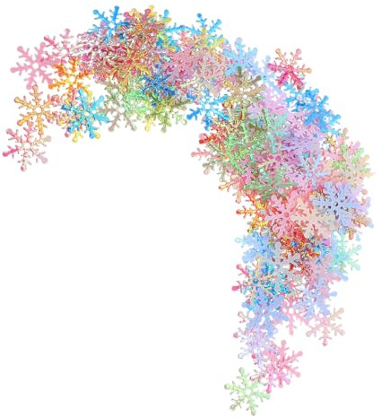 Baluue 5000 piezas Confeti Copos Nieve Blanco para Decoración Navideña y Fiestas Copos Nieve para Manualidades Adornos Mesa Bodas Cumpleaños Invierno