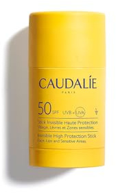 Caudalie Stick Invisibile ad Alta Protezione SPF50 – Olio di Vinaccioli, Filtri Solari Organici, Senza Profumo, Resistente all'Acqua, Adatto a Tutta la Famiglia, Vegano, PA++++