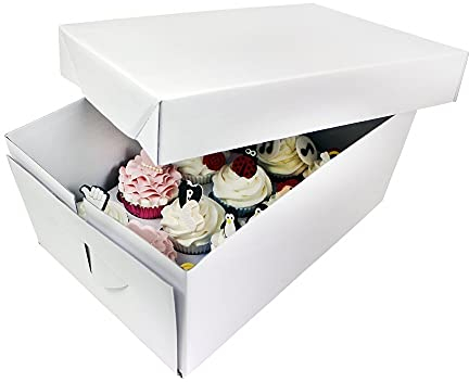 PME Profond Boîte à Cupcakes pour 12 Gâteaux, Blanc