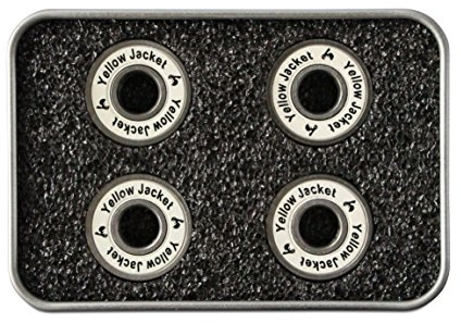 Yellow Jacket Premium Scooter Bearings, Kick Scooter, 608, ABEC 11, White Lightning (Pack of 4)