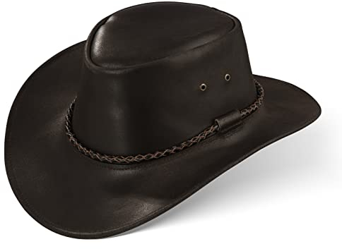Black Forest Fox Herren Damen Cowboy Hut NEMI in 3 Farben Unisex (Dark Brown, S)