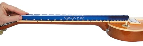 MusicNomad Tri-Beam 3 'n 1 Dual Notched Straightedge & Precision Straightedge for Acoustic and Electric Guitars including Fender, Gibson, PRS (MN821)