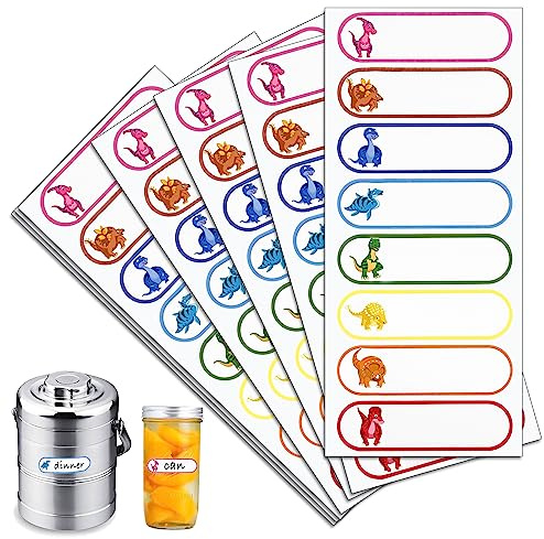 Baby Bottle Labels for Daycare, Kids Name Tags Stickers School, Waterproof Write-On, Self-Laminating Name Labels, Tags, Sticker Multiple Colors，Pack of 80 Pcs