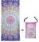 DJDEA Mikrofaser Strandtuch, groß 180x80 cm, Schnell Trocknend Strandhandtuch Mandala, Sandfreies Handtuch, Weiches, Leichtes, Pflegeleicht