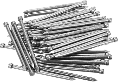 uxcell Finishing Nails 50pcs 50mm 2 Inch Hand-Drive Hardware Carbon Steel Nail Lost Head Nail