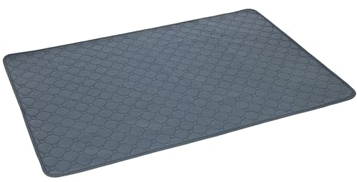Kerbl Pet Tapis urinaire, pour Animaux domestiques souffrant d'incontinence, Absorbant, Lavable en Machine, Antidérapant, pour Caisse de Transport et lit de Chien, Gris, Grau, 90x60 cm