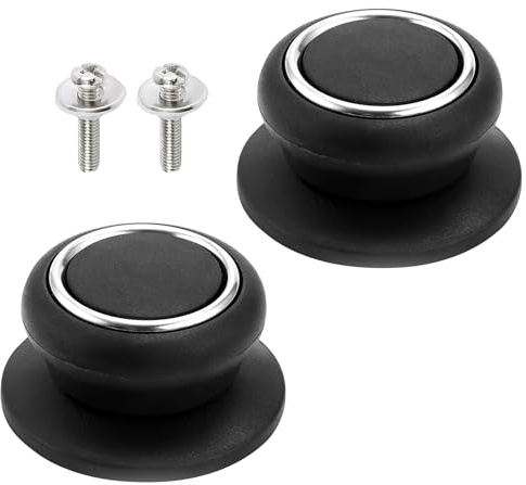 Pot Lid Replacement Knob, Universal Pan Lid Holding Handle, Replacement Knobs for Cookware, Heat-Resistant Bakelite and Stainless Steel Handles,Suitable for Various Lids, 2 Set