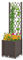 HOMASIS Lit de Jardin Surélevé en Bois avec Treillis, Jardinière d’Extérieur avec Disque Auto-Arrosant, Trous de Drainage, Bac à Fleurs pour Plantes Grimpantes, Légumes (Brun)
