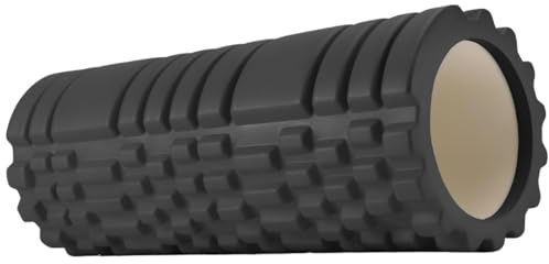 ONEX Foam Roller - Lightweight Trigger Point Massage Muscle Roller for Gym Fitness, Yoga, Pilates, Deep Tissue & Back Neck Legs Arms Stretching (Black, 30cm)