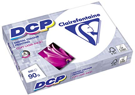 Clairefontaine 1833C - Ries Druckerpapier / Kopierpapier DCP, extraweiß, DIN A4, 90g, 500 Blatt, Weiß, 1 Ries