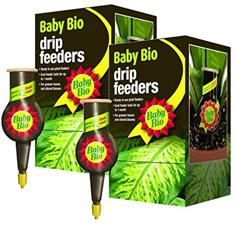 Baby Bio 2 Pack Feeders: 8 x 40ml Liquid Food Packs - Lasts Up to 1 Month Each (Easy Feed Drip System for Plants)