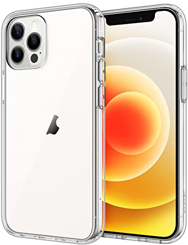 JETech Hülle für iPhone 12/12 Pro 6,1 Zoll, Nie Vergilbung Handyhülle Schutzhülle Case Cover mit Anti-kratzt Transparente und Rückseite (Durchsichtig)