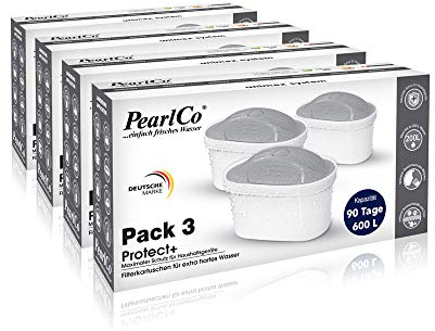 PearlCo - Protect+ unimax Pack 12 Filterkartuschen für sehr hartes Wasser - passt zu Brita Maxtra