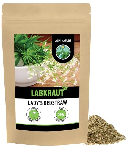 Alpi Nature Galio Infusión 250g, Hierba de Galio Seca y Cortada, Té Suelto, Galium verum