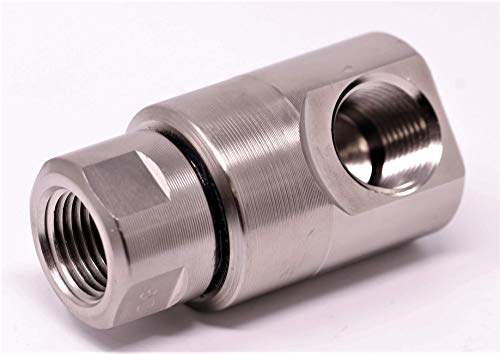 HoseKit Original Super Swivel - 1/2 Zoll Heavy Duty Schlauchtrommel Wirbel Drehgelenk für Home und Industrial Stahl Schlauchtrommel (#5024-Ni-AL 9SS8FP50XFP50-Ni-AL) Produktname