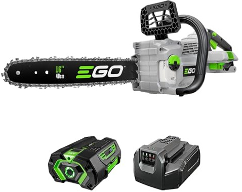EGO POWER+ Chain Saw, 16” Battery Powered Chainsaw, Electric Cordless, Includes 56V 4.0Ah Battery and Charger – CS1613