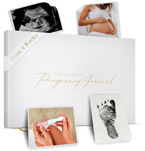 The Complete Pregnancy Journal & Planner – Bibi & Beau Luxury Memory Book for Expecting UK Mums | 200‑Page Weekly Diary, Calendar, Scrapbook, Checklists & First‑Year Keepsake (Gold)