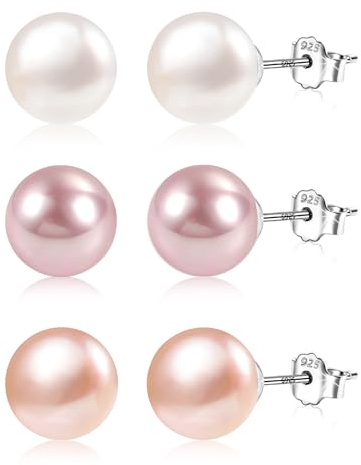 ASH'S CHOICE 925 Sterling Silver Pearl Drop Earrings for Women, 14k Gold Plated Cartilage Hoop with Dangle, Jewelry Gifts for Lady Mom