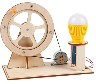 MagiDeal Lampadina in Legno Esperimenti scientifici Giocattoli Esperimento Fisico Puzzle Modello Generatore di energia Fai-da-Te per Principianti Bambini