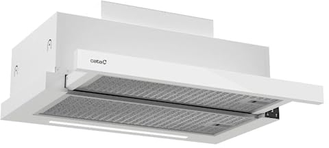 Cata Campana Extractora TFH 6830 GWH 6 Niveles de Extracción Panel de Control Táctil Nivel Sonoro 46 db Motor Extra Silencioso Iluminación LED Interior Blindado Fácil Limpieza Ancho 60 cm Color Blanco