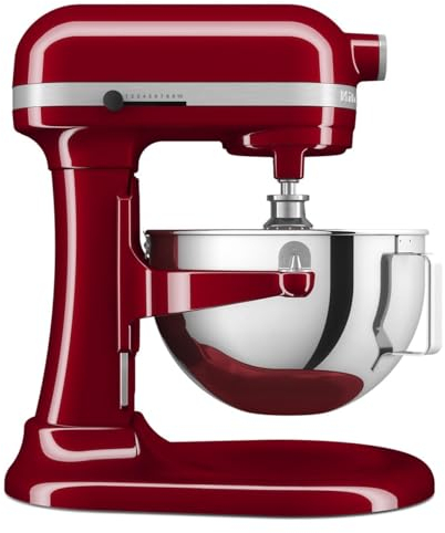 KitchenAid 375 W Heavy Duty Stand Mixer 5.2 Litre, Empire Red, 11 Speed, Planetary Cake Mixer with Bowl Lift, Soft Start, Size: 419 x 287 x 372 mm - Includes Beater, Whisk, & Dough Hook, HW779
