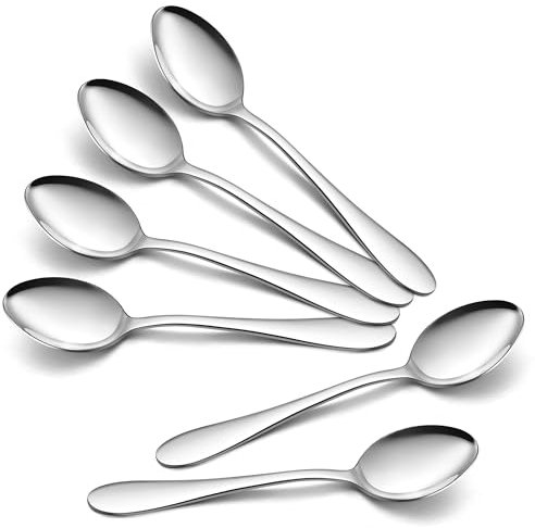 HaWare Kaffeelöffel, 6-teilig Edelstahl Teelöffel Dessertlöffel Set, Klein Löffel für Hause/Restaurant/Hotel, Hochglanzpoliert & Spülmaschinenfest - 13,5cm（Klassischer Griff)