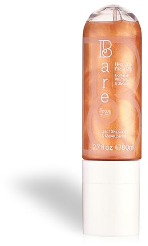 Bare By Vogue Hydrating Face Mist - 2in1 Skincare and Makeup Mist with Vitamin E & Glycerin - Suitable for Sensitive Skin, Cruelty-Free - Facial Spray for Soft & Smooth Skin (80ml)
