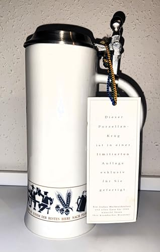 Rahm & AngiesStrickZauber Sold: Collectible Jug / Bieria Jug / Weissbier / Krombacher Weissbräu with Tin Lid / Annual Jug 1998