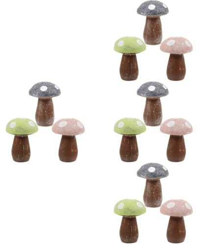 Sosoport 12 Pcs Champignon Ornement Statue Mignon Champignon Décor Photographie Accessoire Bureau Champignon Figurines Champignon Décoration Champignon Jardin Ornement Jardin Champignons