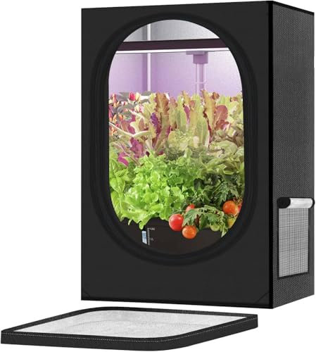 Growzelt Kleines 44x44x72cm für Hydroponisches Anzuchtsyste, 600D Growbox mit Hochreflektierendes Mylar, Gewächshaus Indoor für Grow Boxen fur Garten Anbau von Gemüse Kräuteranbau Schränke