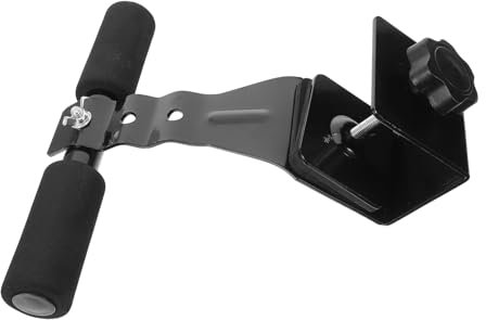 Happyyami Dual Pole Sit up Bar Fußhalter Bauch Hilfe Anfänger bis Profi Tragbares Heim-fitnessstudio Weiß