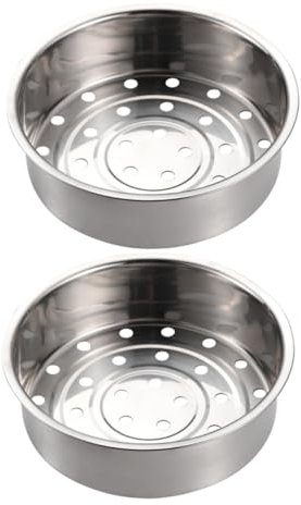 Alipis 2stücke Dampfgareinsatz Aus Edelstahl Universeller Dampfgarer Für Gemüse Reis Fisch Und Mehr Für Reiskocher Und Töpfe Leicht Zu Reinigen Und Spülmaschinengeeignet