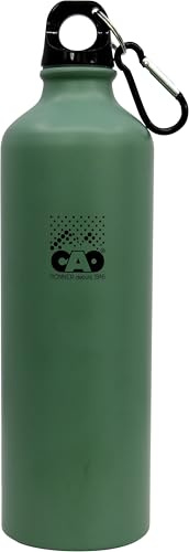 C.A.O - Borraccia ART 0,75 litri in alluminio, colore verde, altezza 25 cm, diametro 7,3 cm