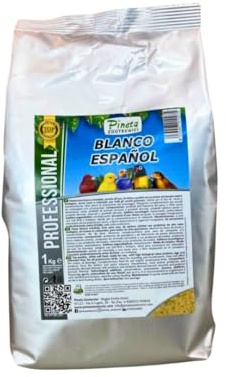 GLOBAL LUXURY MANAGEMENT Blanco Español by Pineta Zootecnici Canary Molting Feed 1Kg – Egg-Free Bird Food and Soft White Feed Ideal for Finch Maintenance Diet, Parrot Shedding Food, for Exotic Bird