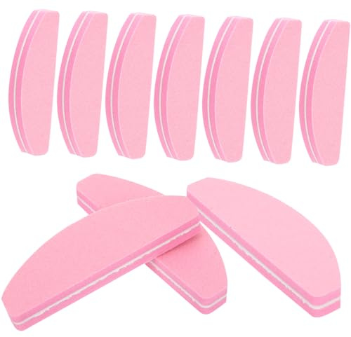 DECOMELODY 20 piezas Limas y Pulidoras Uñas Acrílicas Doble Cara Curvadas y Flexibles Herramienta -pedi Portátil para Esmaltado y Extensión Profesional y Doméstico