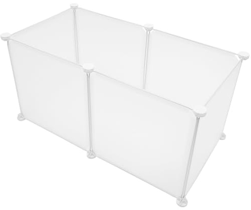 SHINEOFI Clôture d'exercice pour Petits Animaux Cage pour Hamster Et Lapin Matériau Solide 6 Panneaux 35x35 Cm Intérieur Aire De Jeu Sécurisée pour Rongeurs Et Petits Mammifères