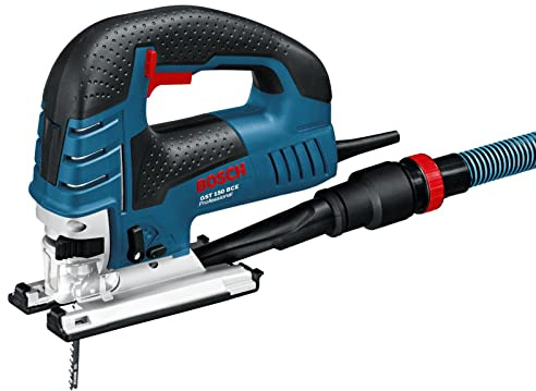 Bosch Professional Stichsäge GST 150 BCE (Hubzahl bei Leerlauf: 500 – 3.100 min-1, inkl. Spanreißschutz, Gleitschuh, Abdeckhaube, Saugdüse, 1x Stichsägeblatt T 144 D, Einlage, L-BOXX)