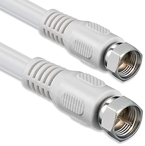 1aTTack Câble coaxial/antenne/Satellite Connecteur F Coaxial mâle vers coaxial Femelle 7,5 m - Câble Satellite Blanc fiche F vers fiche F - 85 DB