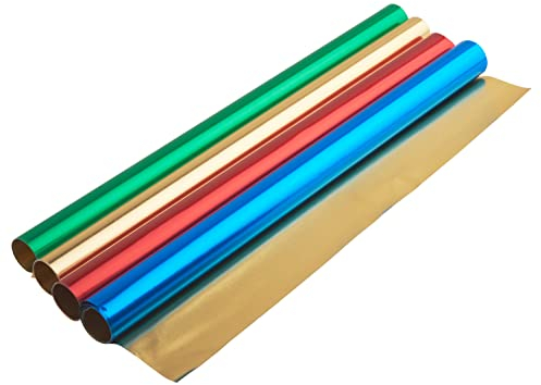 Alu-Bastelfolien-Sortiment, 30x50cm, 4 Rollen