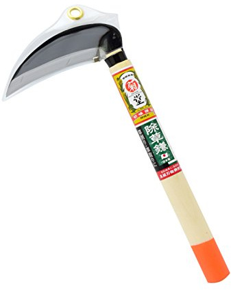 Takagi Kikudo Small Scythe with Steel Orange Pattern 120mm