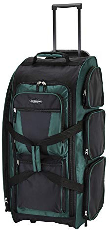 Travelers Club - Bolsa de Lona Vertical Xpedition con Ruedas, de 76,2 cm, Teal (Gris Azulado)