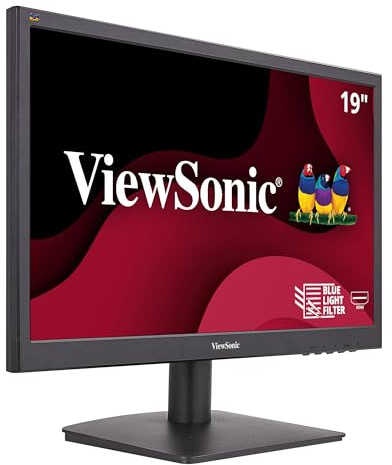 ViewSonic VA1903H 19-Inch WXGA 1366x768p 16:9 Widescreen Monitor with Enhanced View Comfort, Custom ViewModes and HDMI for Home and Office