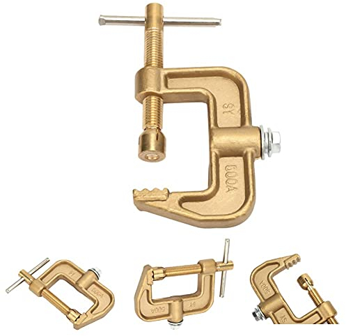 Pince Masse Soudure 500A, Terre de soudage au Sol, Pince de soudage Pince de terre G, etau masse soudure, pince de style G en laiton Pince de terre de soudage au sol pour machine à souder