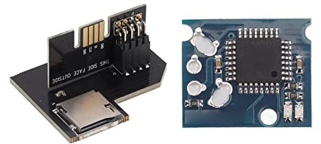 NGC SD2SP2 PRO Converter Board, SD2SP2 PRO Adapter & Card Reader, NGC Memory Card Adapter Lagringskortläsare med CD-startskiva för Gamecube(PAL EU)