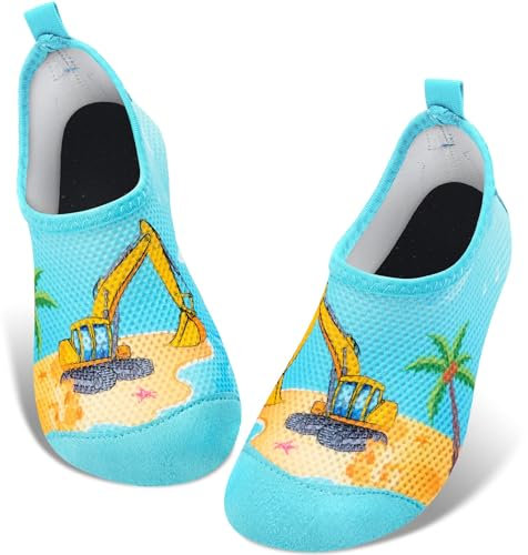 WAWSAM Kinder Strandschuhe Jungen Schwimmschuhe Aqua Schuhe Wasserschuhe Aquaschuhe Schnell Trocknend Barfuss Schuh für Kinder Beach Pool
