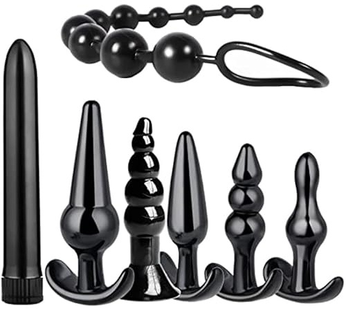 ZeeKoug Regalo de Pareja, Accesorio de Entrenamiento elástico Negro, Accesorio de Entrenamiento de Cadera de casa, Diferentes Modelos, Set de Siete Piezas