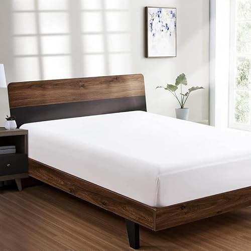 DTEX HOMES 2 x King Size Fitted Sheets 100% Egyptian Cotton 400 Thread Count Deep Pocket 40cm Hotel Quality Sateen Weave Long Staple deep fitted king size sheet (152 x 2000cm)