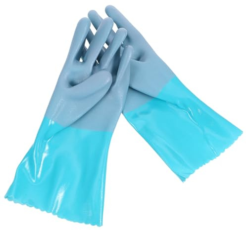 Toddmomy Guantes Antideslizantes de Goma Resistentes para Manipular Mariscos y Pescado Guantes Cortos Protectores Anticorte para Cocina y Pesca un Par Talla Ajustable Protección contra