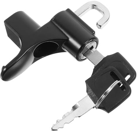 GALPADA Candado Antirrobo para Casco de Motocicleta y Patinete Juego de Seguridad Negro Accesorio Resistente y Pequeño para Protección en Vehículos Motoristas