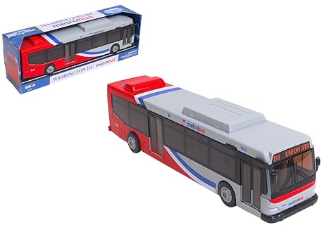 Daron Toy Bus – Washington DC Metrobus – Officially Licensed Friction Powered City Bus Toy with Opening Doors for Kids Ages 3+
